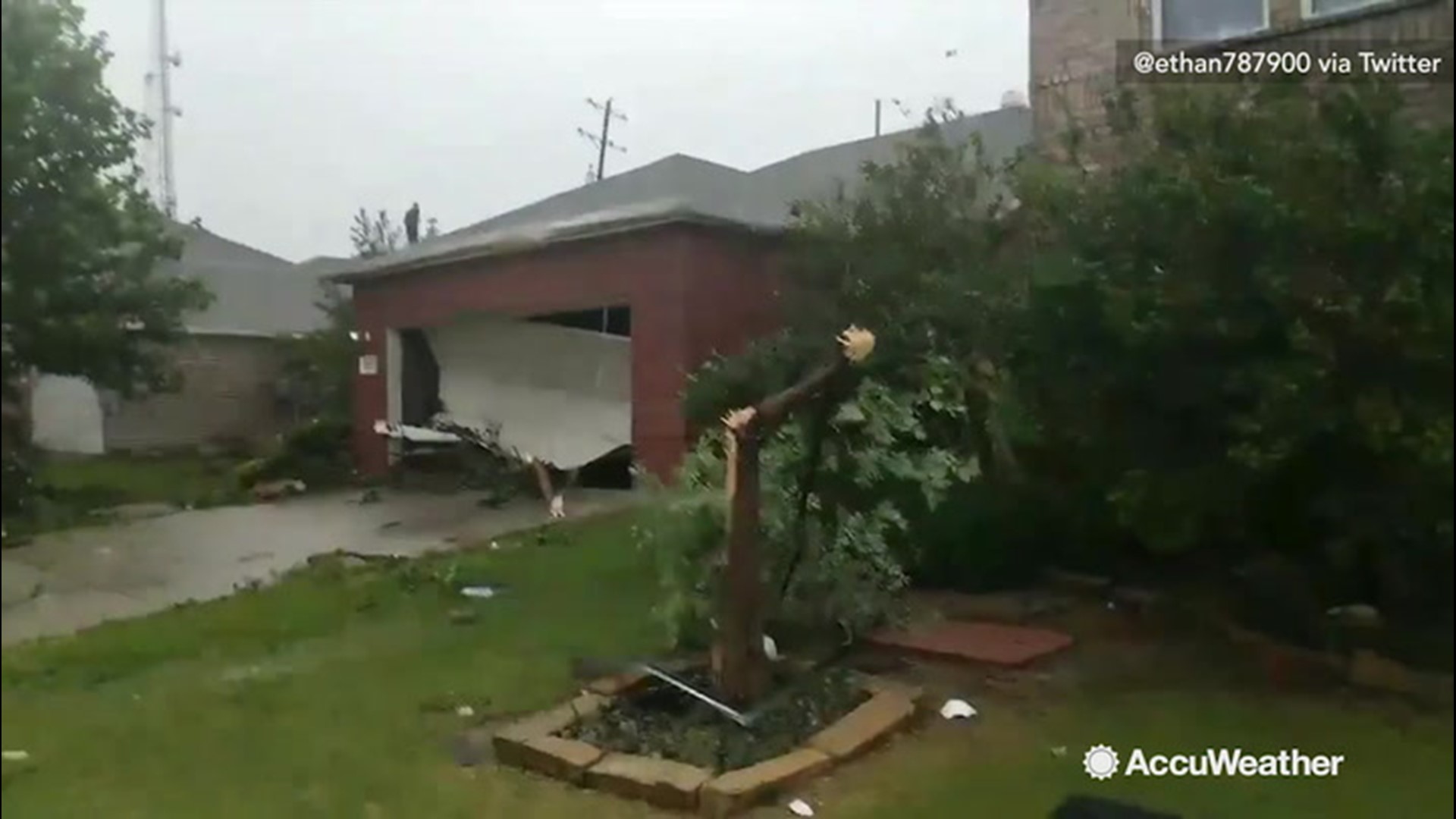 Homes in Fort Worth, Texas, were partially destroyed by a tornado that hit the town on June, 16. Winds with speeds as high as 66 mph were predicted to have been reached, according the the National Weather Service.