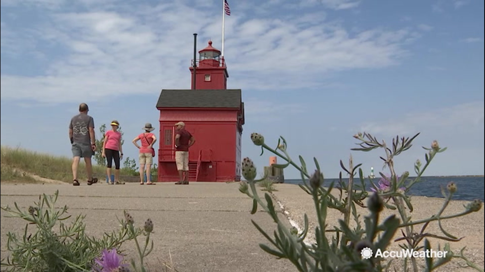 The storied Holland Harbor Light, locally known as 'Big Red,' in Ottawa County, Michigan, has been helping mariners navigate around Lake Michigan since the 1870s. AccuWeather's Laura Velasquez toured the facility and learned all about what makes lighthouses important.
