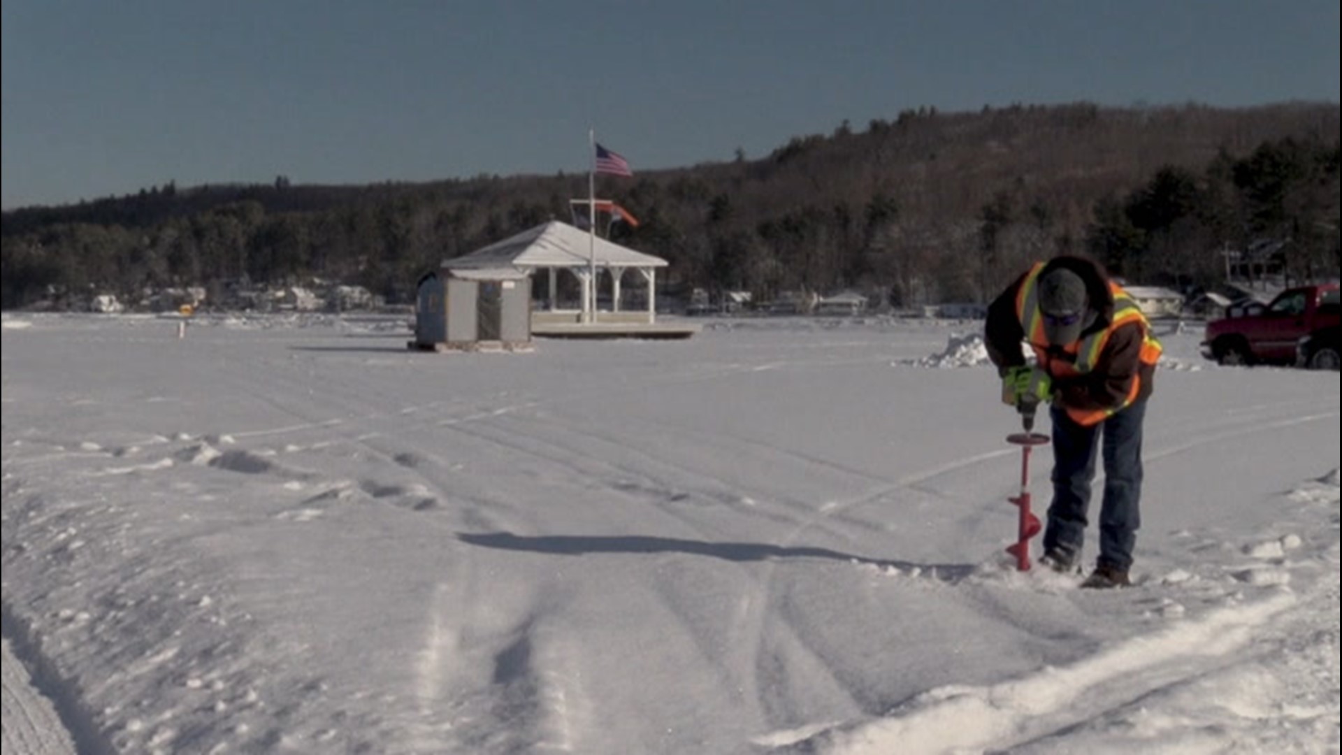 A runway on New Hampshire's Lake Winnipesaukee has opened to the public. The runway, located in Alton Bay, is 2,600 feet long. The ice is required to be at least a foot deep for the runway to open.