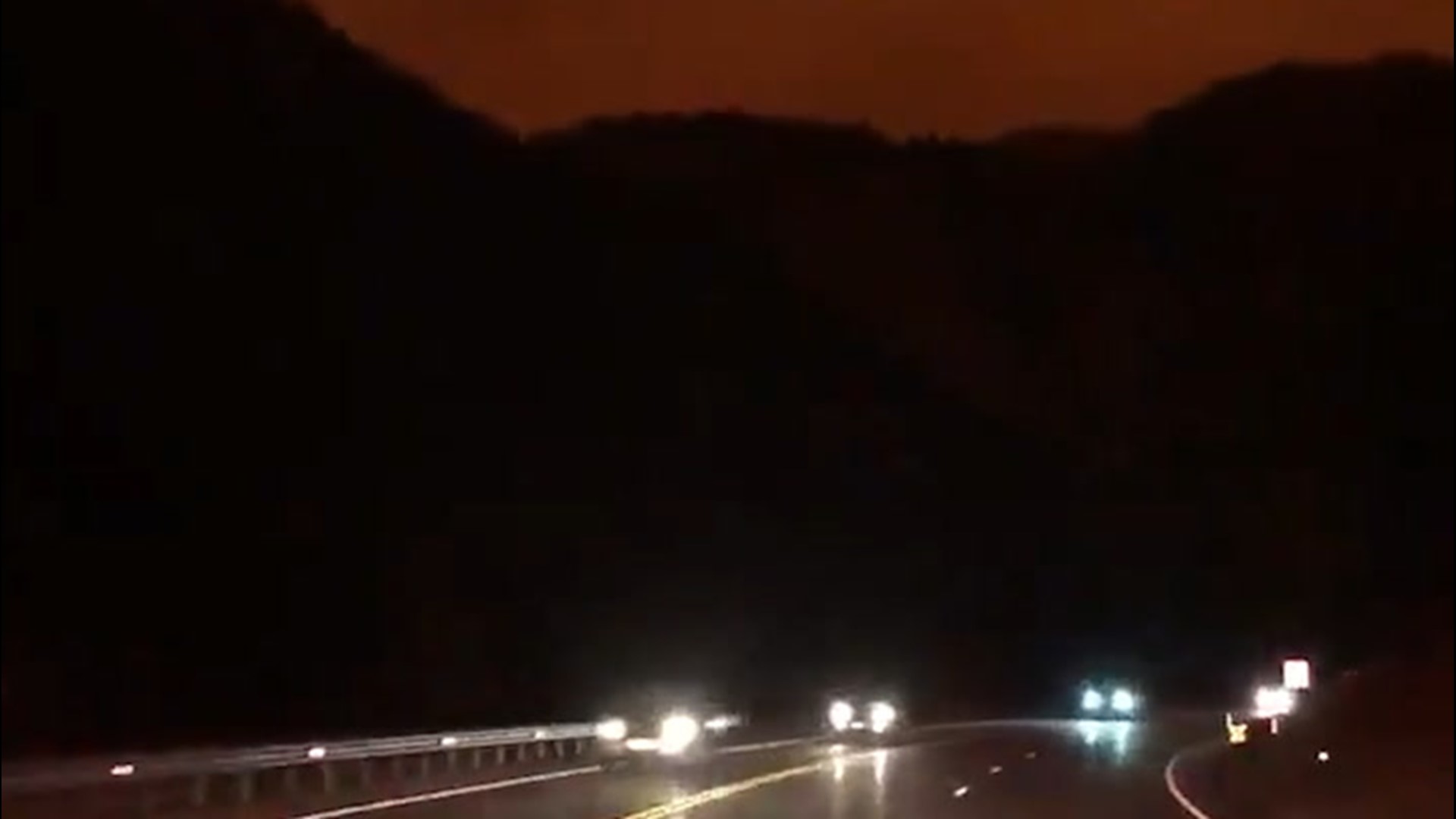 Daytime sky turns pitch-black due to fire | cbs8.com