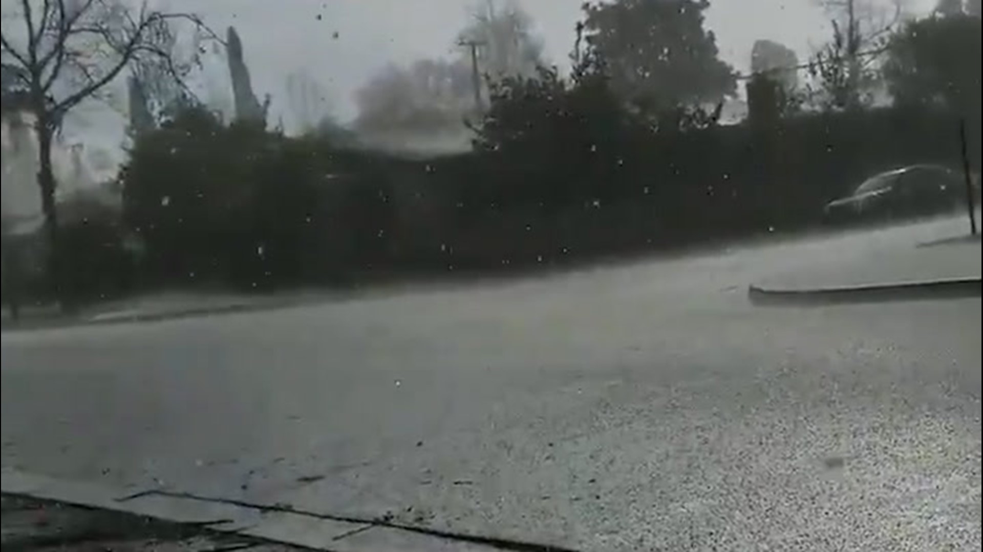 Hail hits the streets in California
