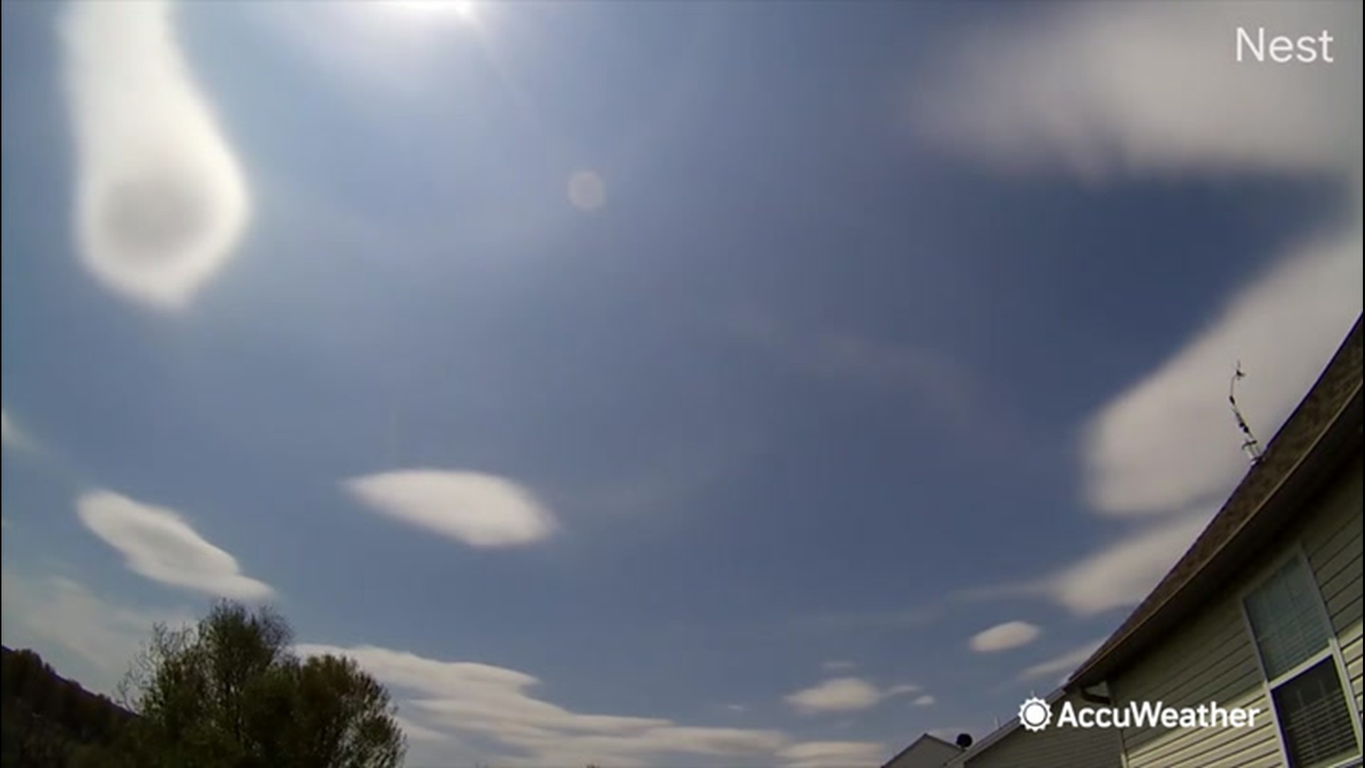 In this timelapse, multiple Lenticular wave clouds form and move over State College, Pennsylvania, in an atmospheric ballet on May 10.