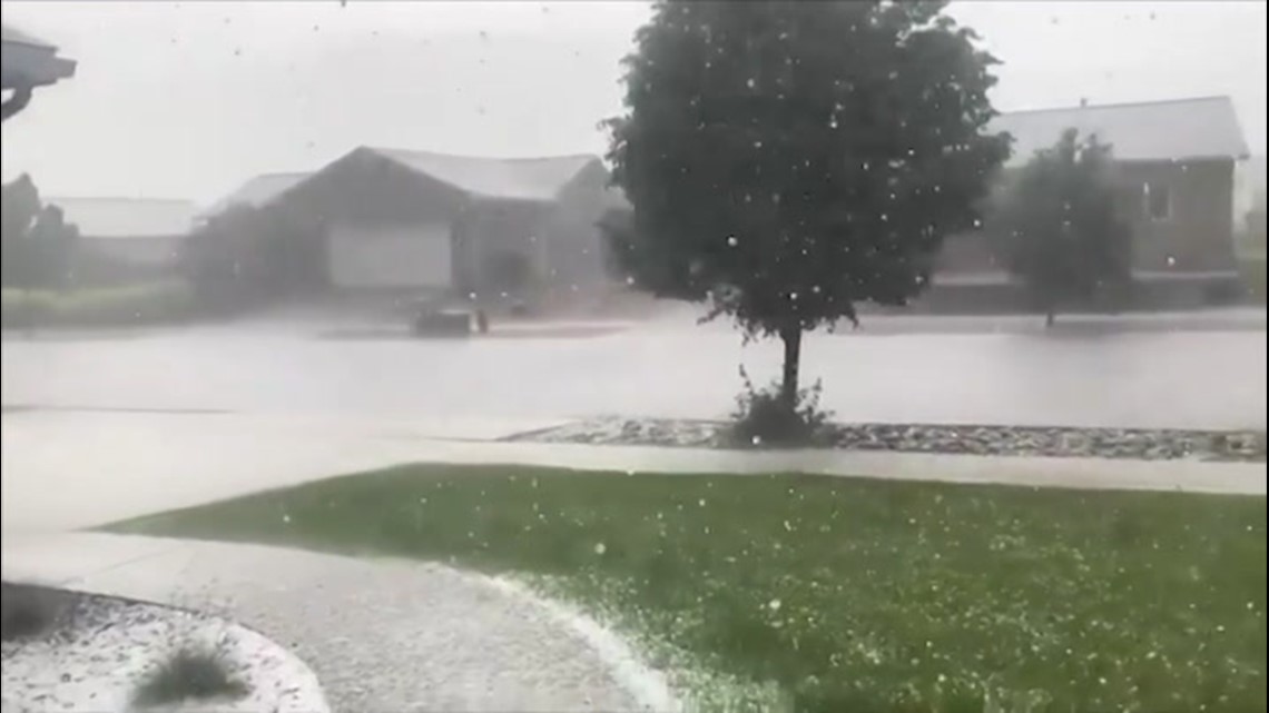 Peasized hail falls on Montana