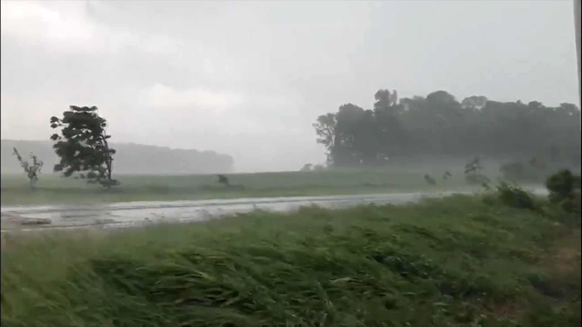 Sustained winds of 70 mph blew through Battle Creek, Michigan, where AccuWeather's Blake Naftel was able to capture them on June 10.