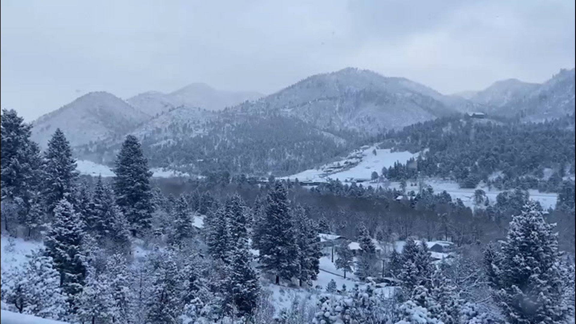 As much as this winter wonderland looks stunning, this video was shot in Cascade, Colorado, on April 3. People may be looking forward to spring now.