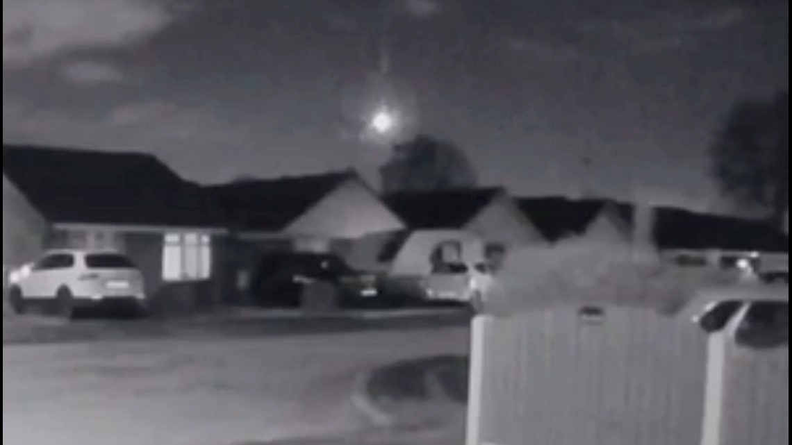 Streaking meteor caught on doorbell camera in Britain | cbs8.com