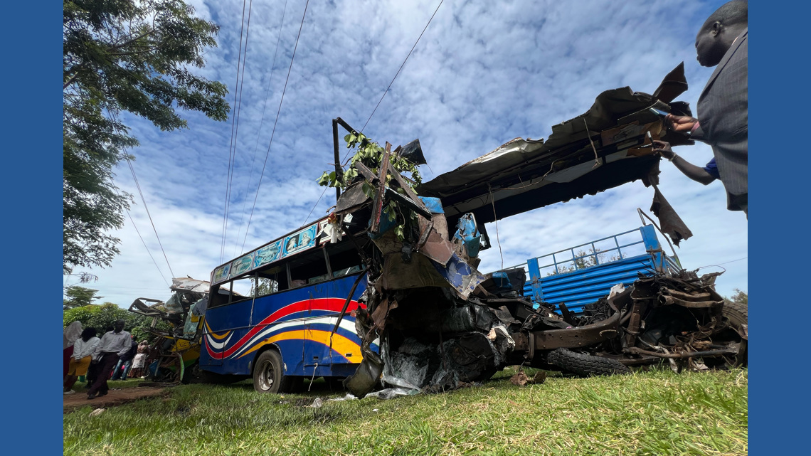 Crash of buses and other vehicles in western Uganda kills 46 people ...