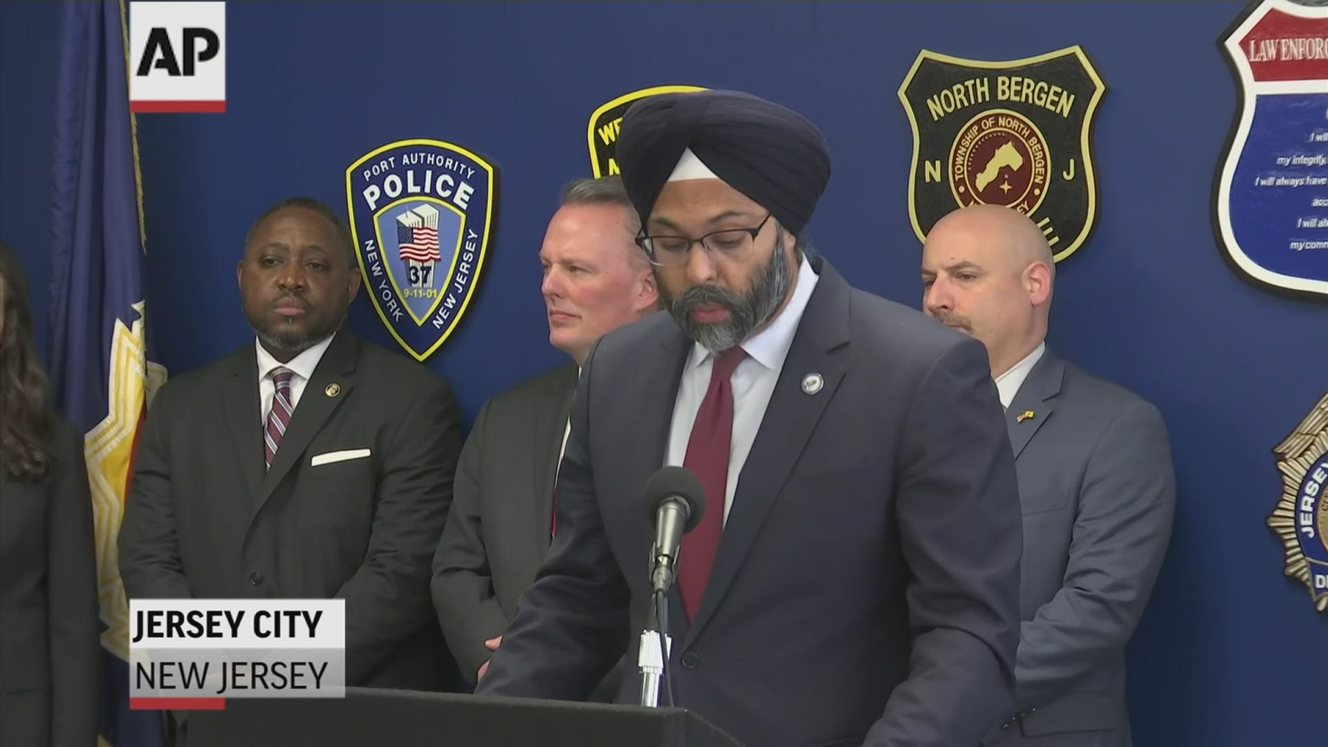 New Jersey Attorney General Gurbir Grewal also said Thursday that the case is being investigated as domestic terrorism.