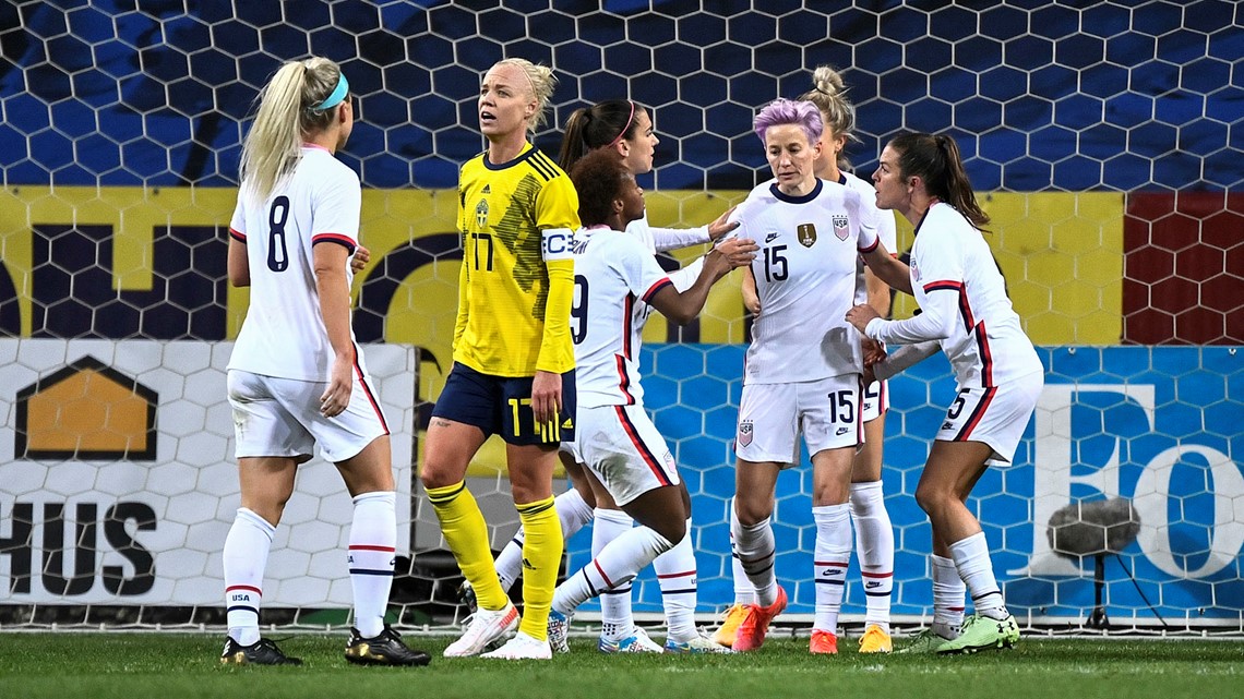 USA vs. Sweden soccer Rapinoe's late penalty kick saves draw