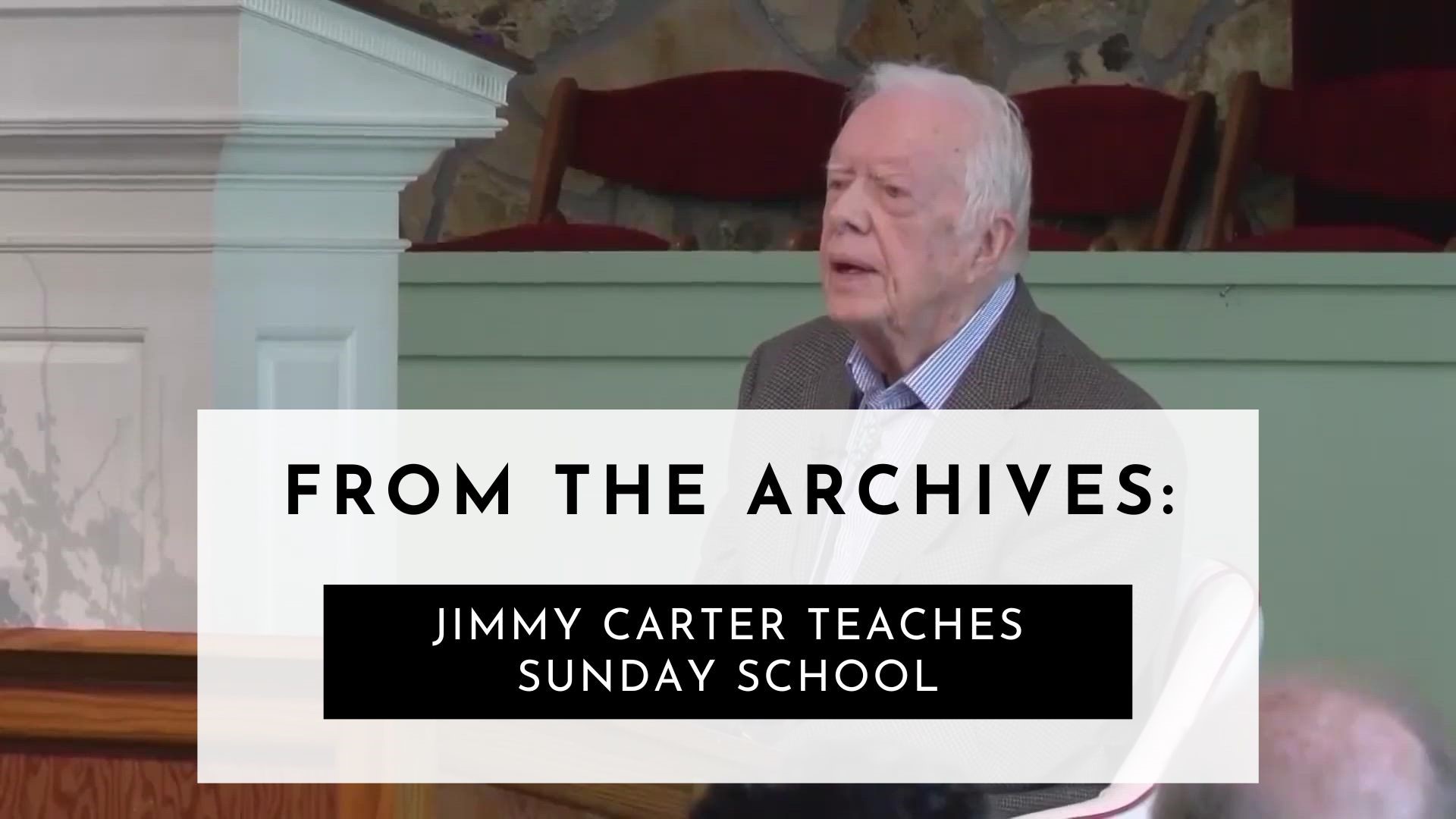 In 2019 at his church in Plains, Georgia, Jimmy Carter taught a Sunday school lesson. This is video of his full lesson to the kids.