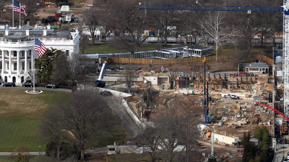 Potus Building 'Massive' military complex being built under new White House ballroom ...
