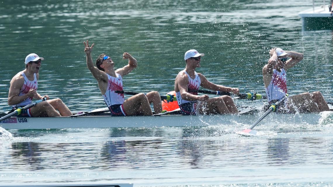 US rowing team wins gold in men's four, first time in 64 years | cbs8.com