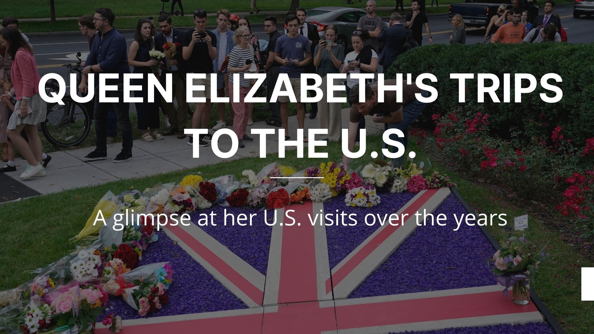 A look back at Queen Elizabeth II's life and legacy after her death at the age of 96. Also a glimpse into her visits to the U.S. over the years.