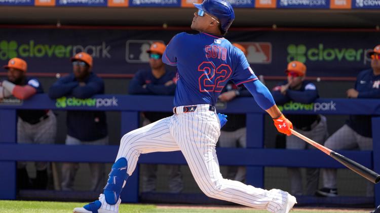 Juan Soto homers in first at-bat for Mets at spring training | cbs8.com