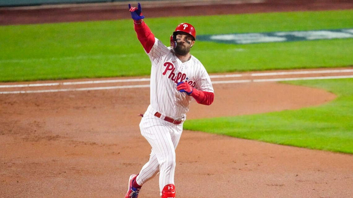 Bryce Harper home run powers Phillies into World Series - CBS News