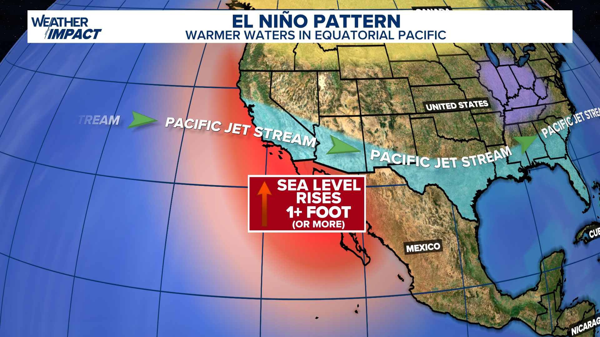 Wavey Track System Kelvin wave heads toward the West Coast | cbs8.com