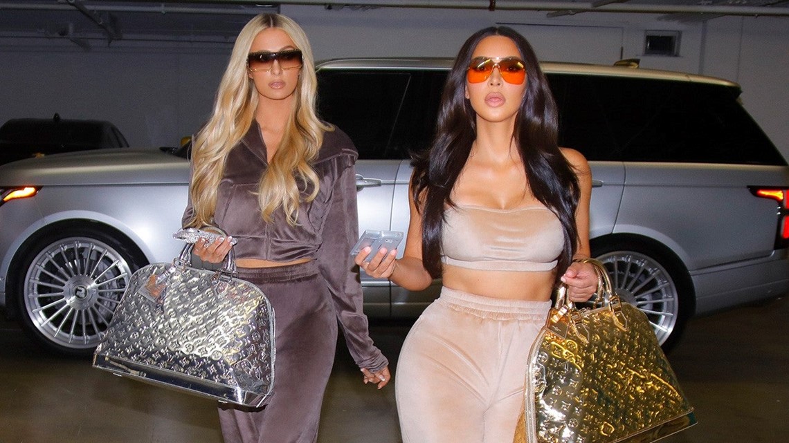 Kim Kardashian and her old boss Paris Hilton serve early 2000s