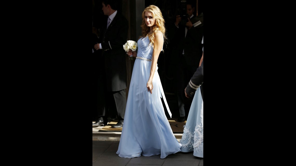 paris hilton bridesmaid dresses A-Line Bridesmaid Dress With Split Front and Back Hole
