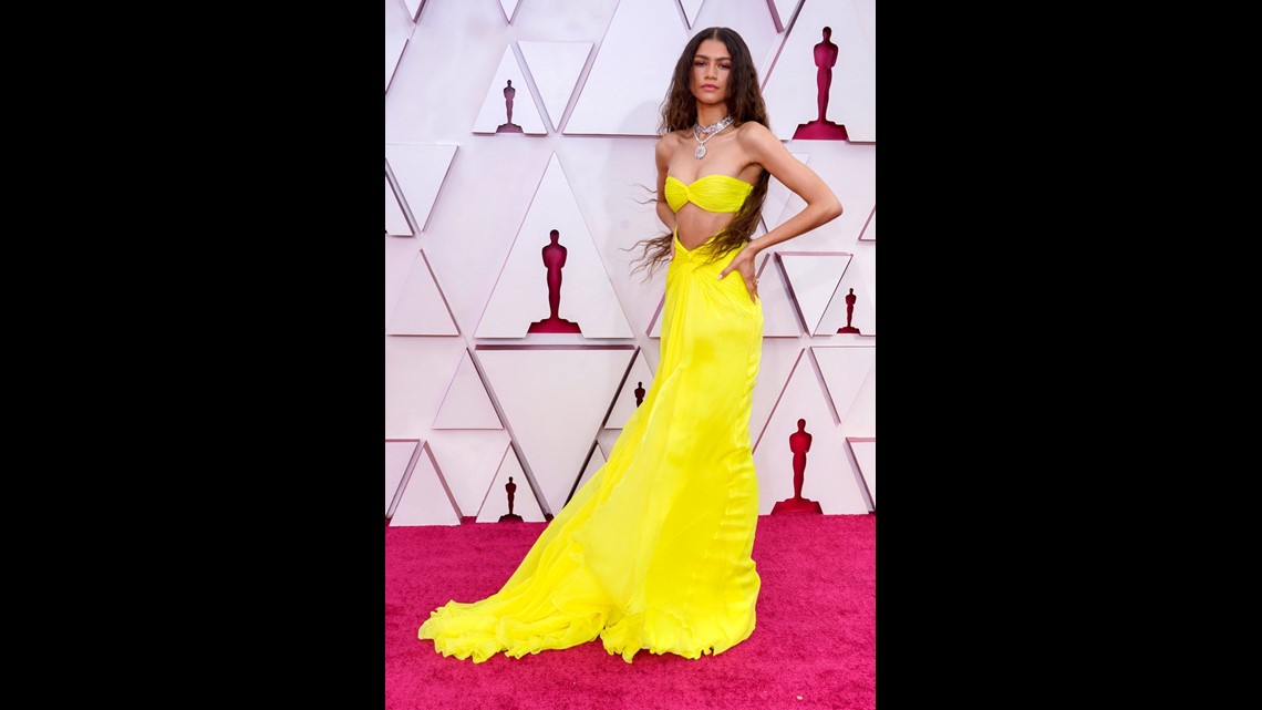 Zendaya Wears Yellow Valentino Dress at Oscars 2021