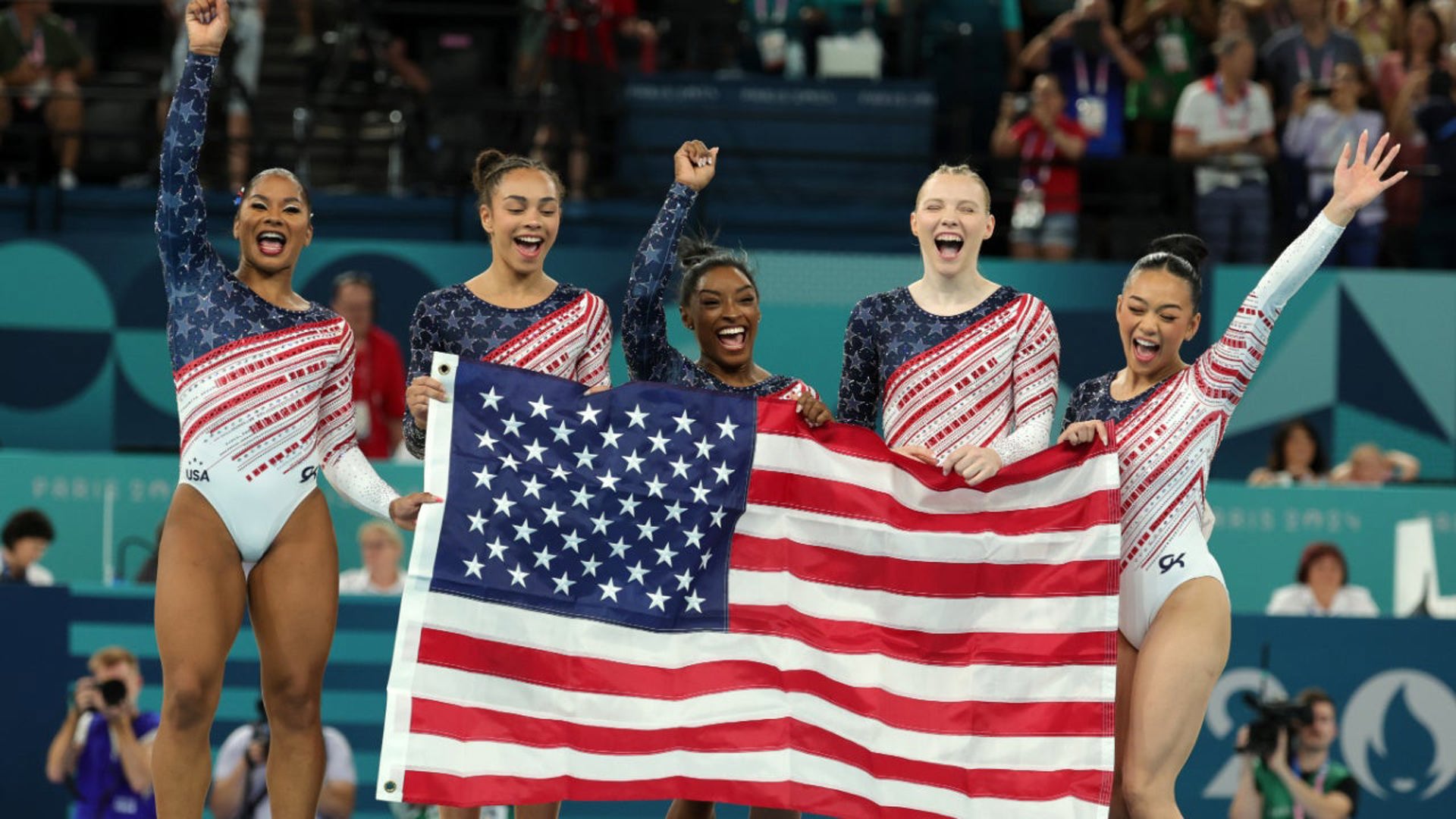 Simone Biles and Team USA Win Gold at Women's Gymnastics Team Final ...