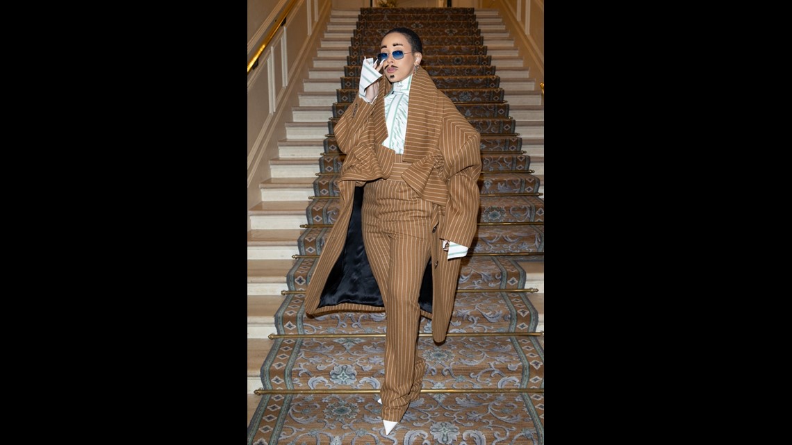 Doja Cat Wore a Mustache to Viktor & Rolf's Paris Fashion Week Show