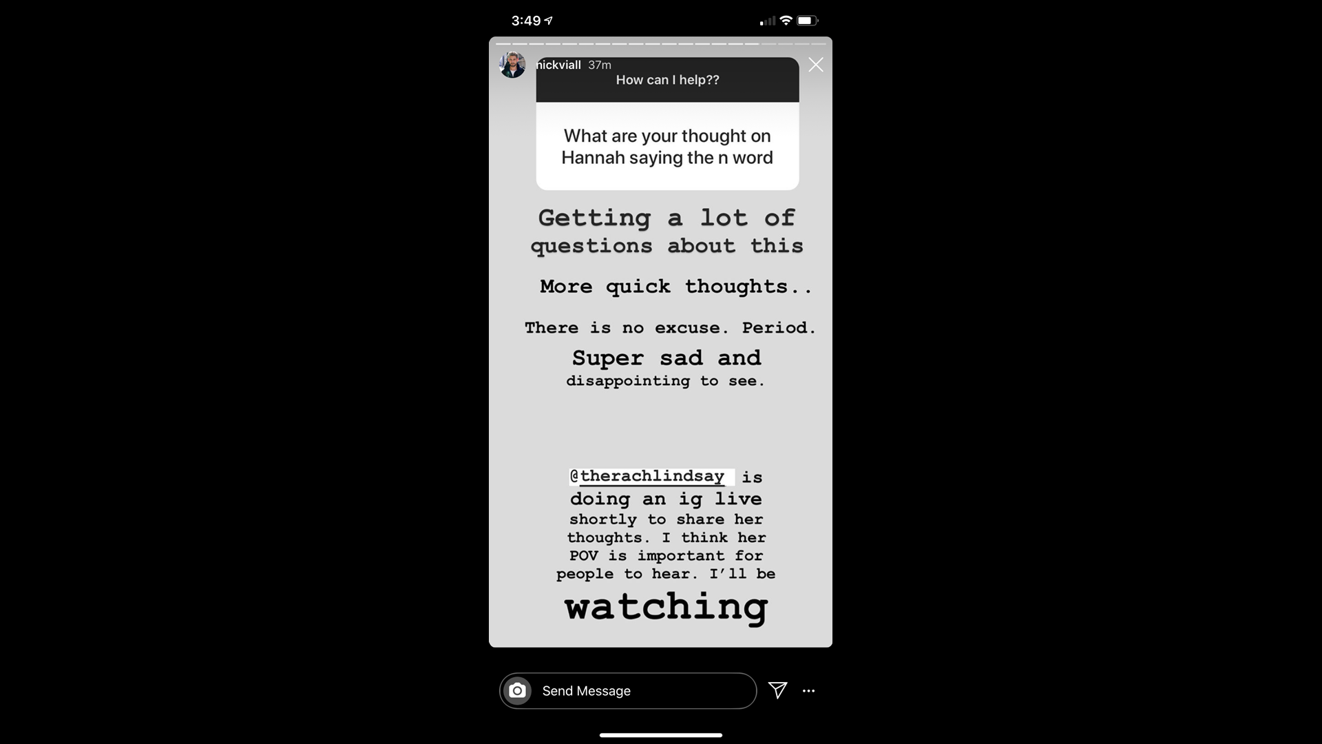 Rachel Lindsay Slams Hannah Brown's Apology After Using the NWord