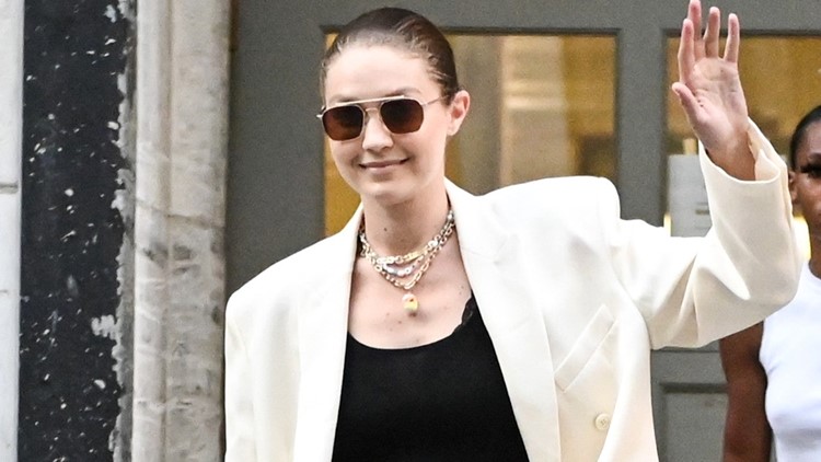 Gigi Hadid Wore a JW Pei Bag With a The Sis Kiss Charm Necklace