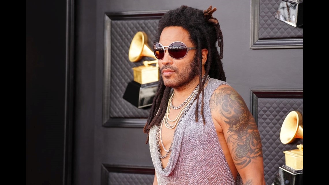 Lenny Kravitz Heats Up the GRAMMYs Red Carpet With SeeThrough Top