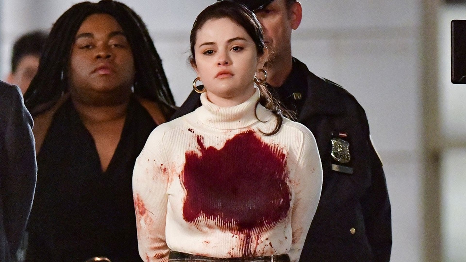 Selena Gomez Is Seen Covered In Fake Blood On The Set Of Only Murders   C2fcdb06 0d81 4348 80f7 9648b036f65a 1920x1080 