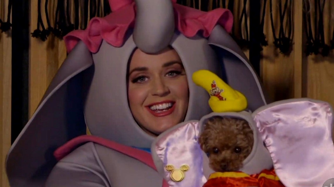 Pregnant Katy Perry Sings 'Baby Mine' While Dressed Like Dumbo's Mom in