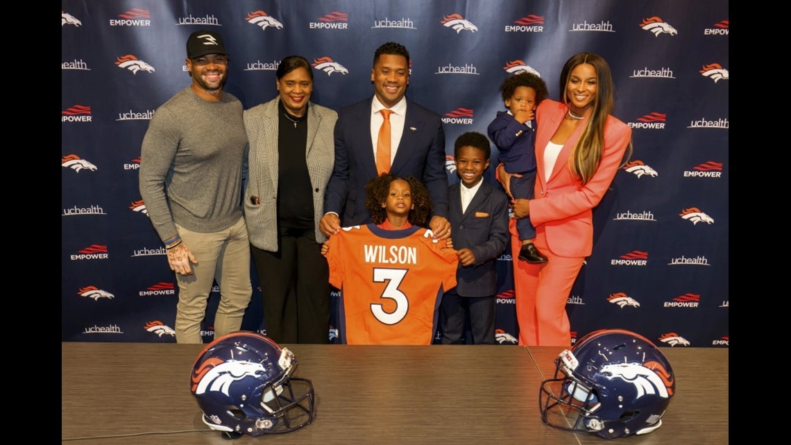 Russell Wilson Has Ciara and Kids by His Side as He's Introduced as New  Denver Broncos Quarterback