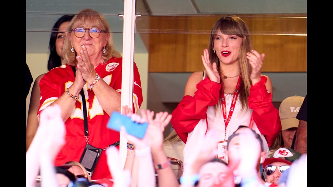 Taylor Swift is back 'on the bleachers' for the Kansas City Chiefs