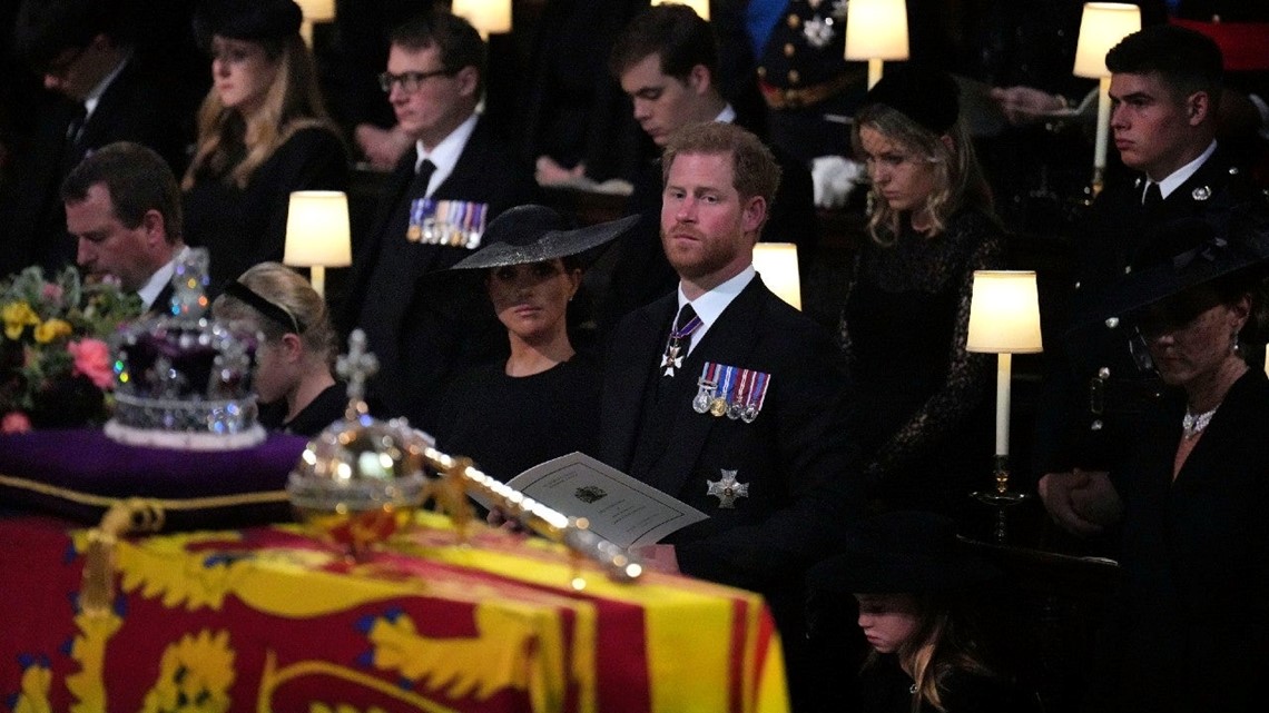 Harry Sits Between Meghan, Charlotte at St George's Chapel Service