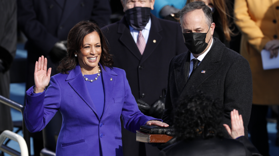 Kamala Harris Sworn In As First Female Vice President In US History ...