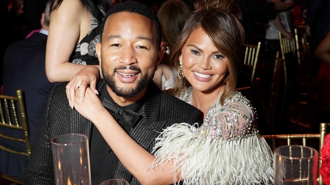 Chrissy Teigen Crashes John Legend's Interview and Shows Off Baby Bump
