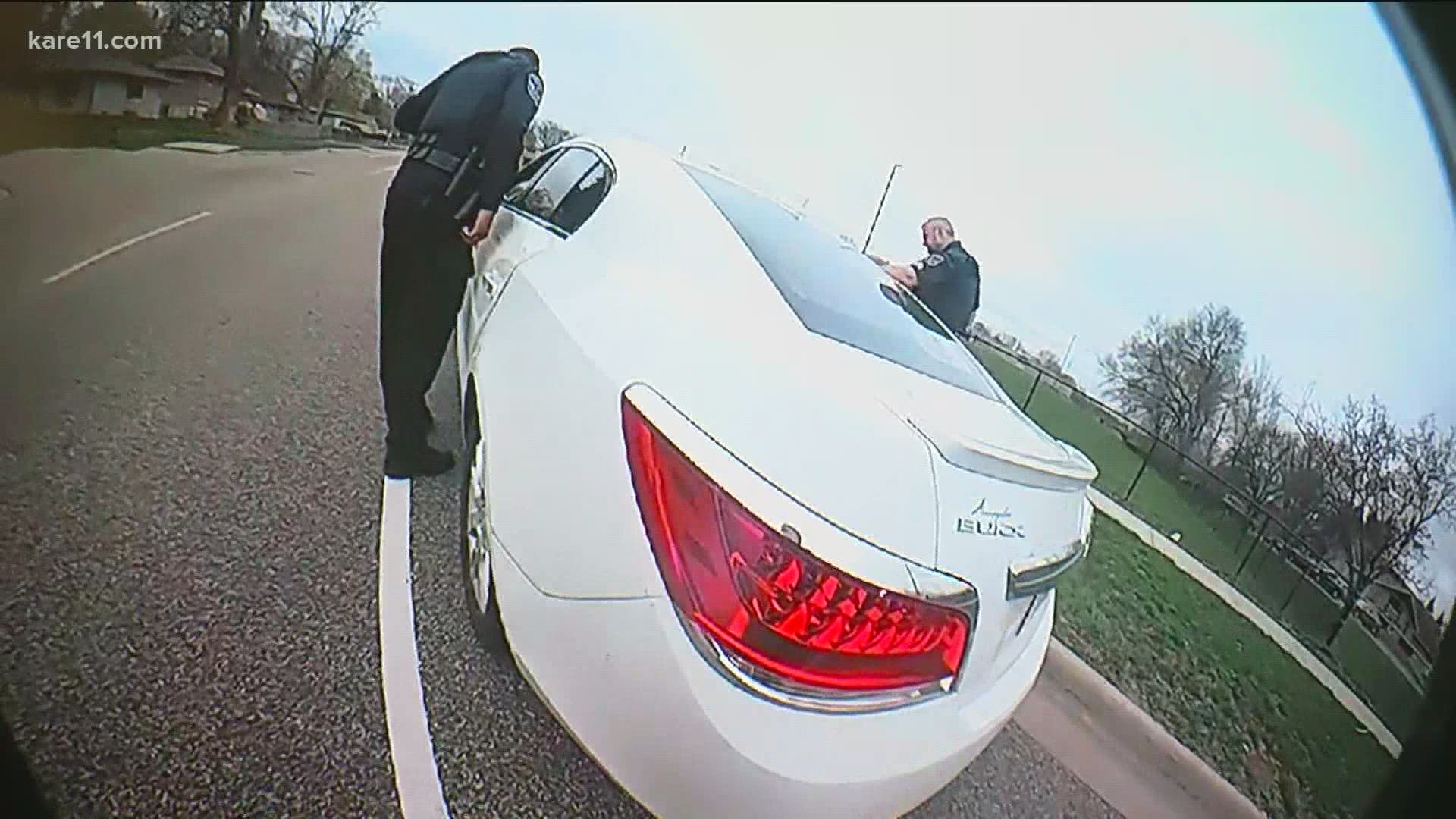 Warning: Elements of the video are graphic. Police released body camera footage of the fatal shooting of 20-year-old Daunte Wright during a traffic stop Sunday.