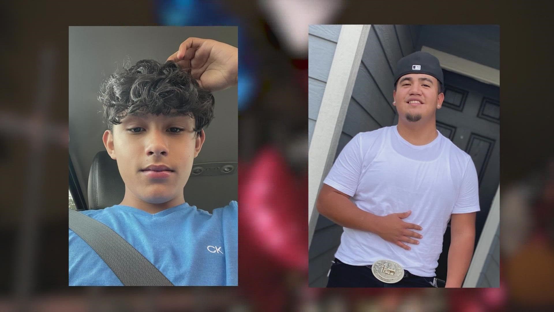 Loved ones said 15-year-old Jordan Canedo and 17-year-old James Solis were walking home from the mall. Police are still looking for the driver responsible.