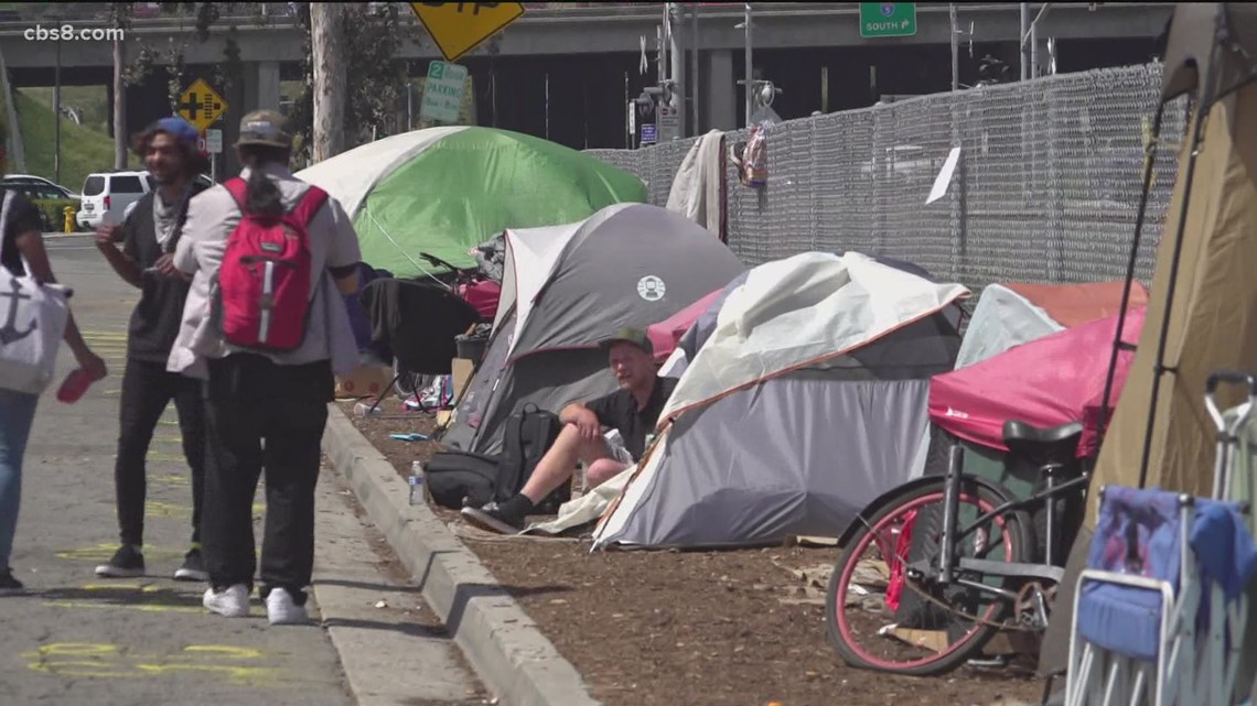 Homeless encampment Oceanside