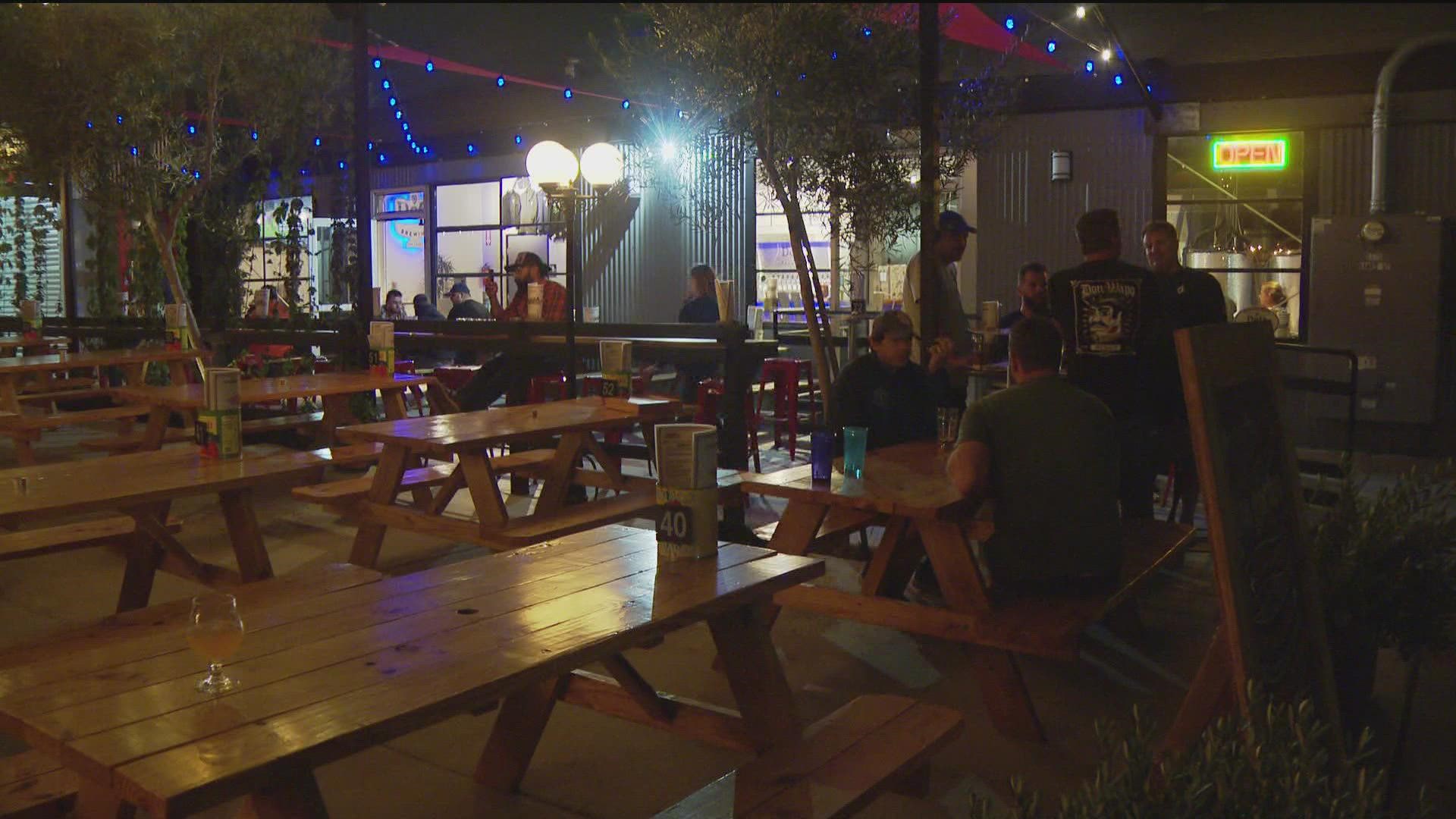 The Gärten is located in the South end of Bay Park on Banks St. It is a collective of businesses offering San Diego food and drink in a garden setting.