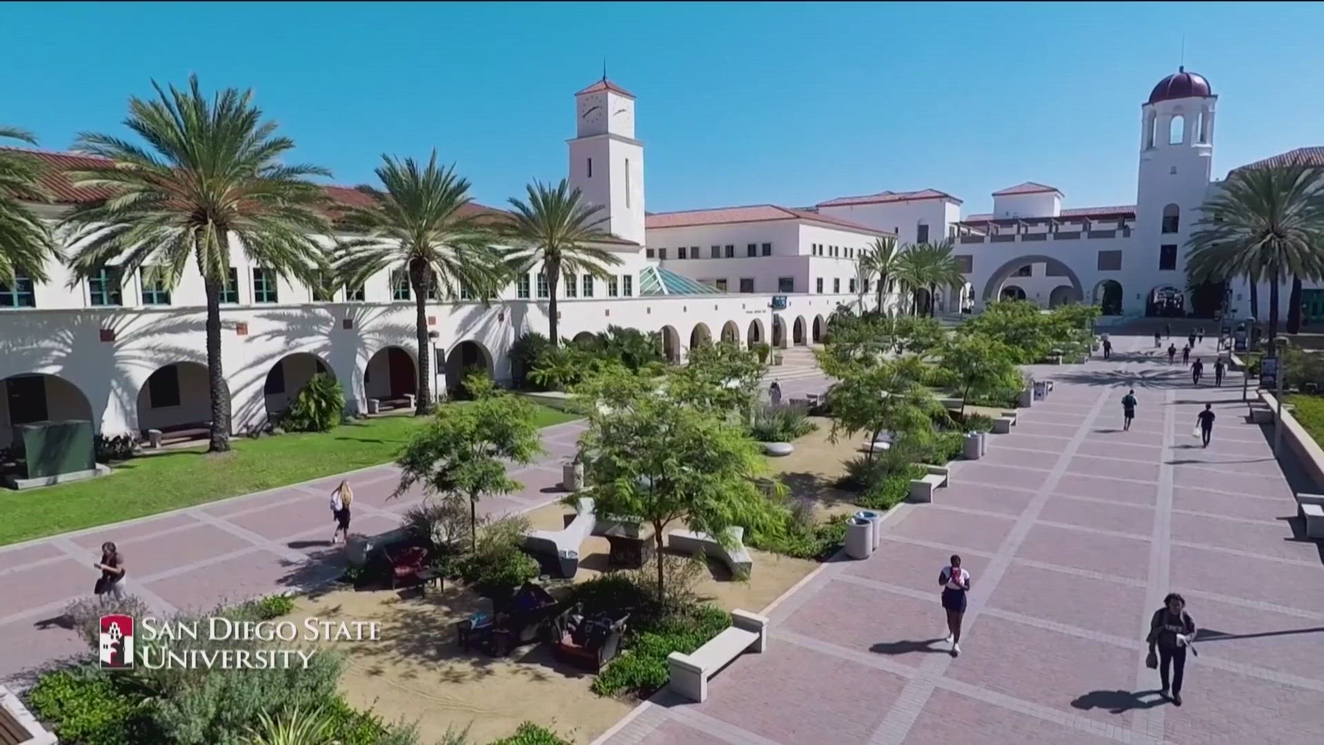 SDSU Police Department and San Diego Police working together to patrol college area this weekend.