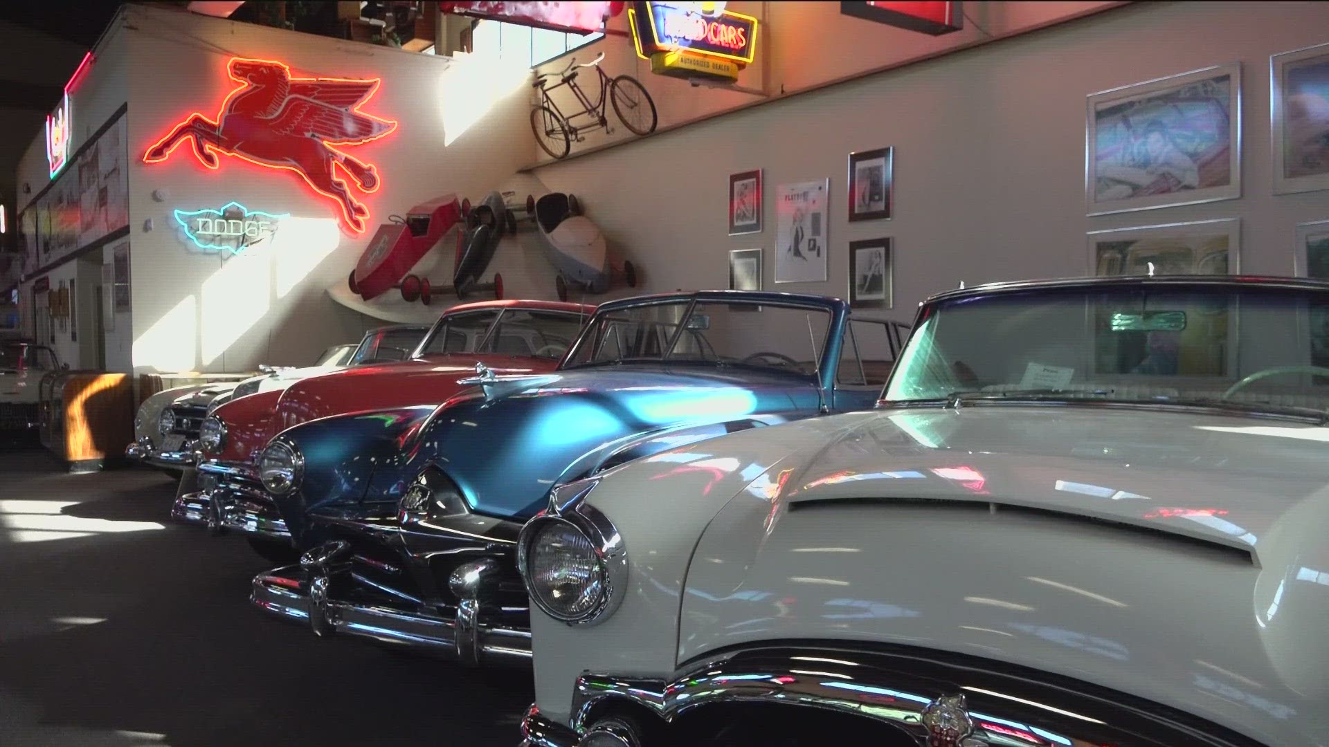 It's a place where vintage vehicles and wine meet with over 100 cars and memorabilia.