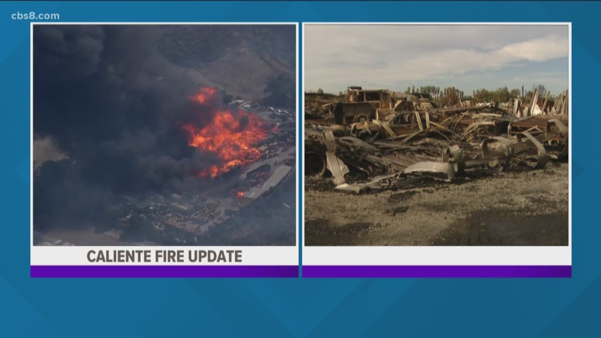 The wind-driven fire that tore across grassy fields and brushy hills near Brown Field airport on Thursday, destroyed the family-owned business, Moreno Pallets.