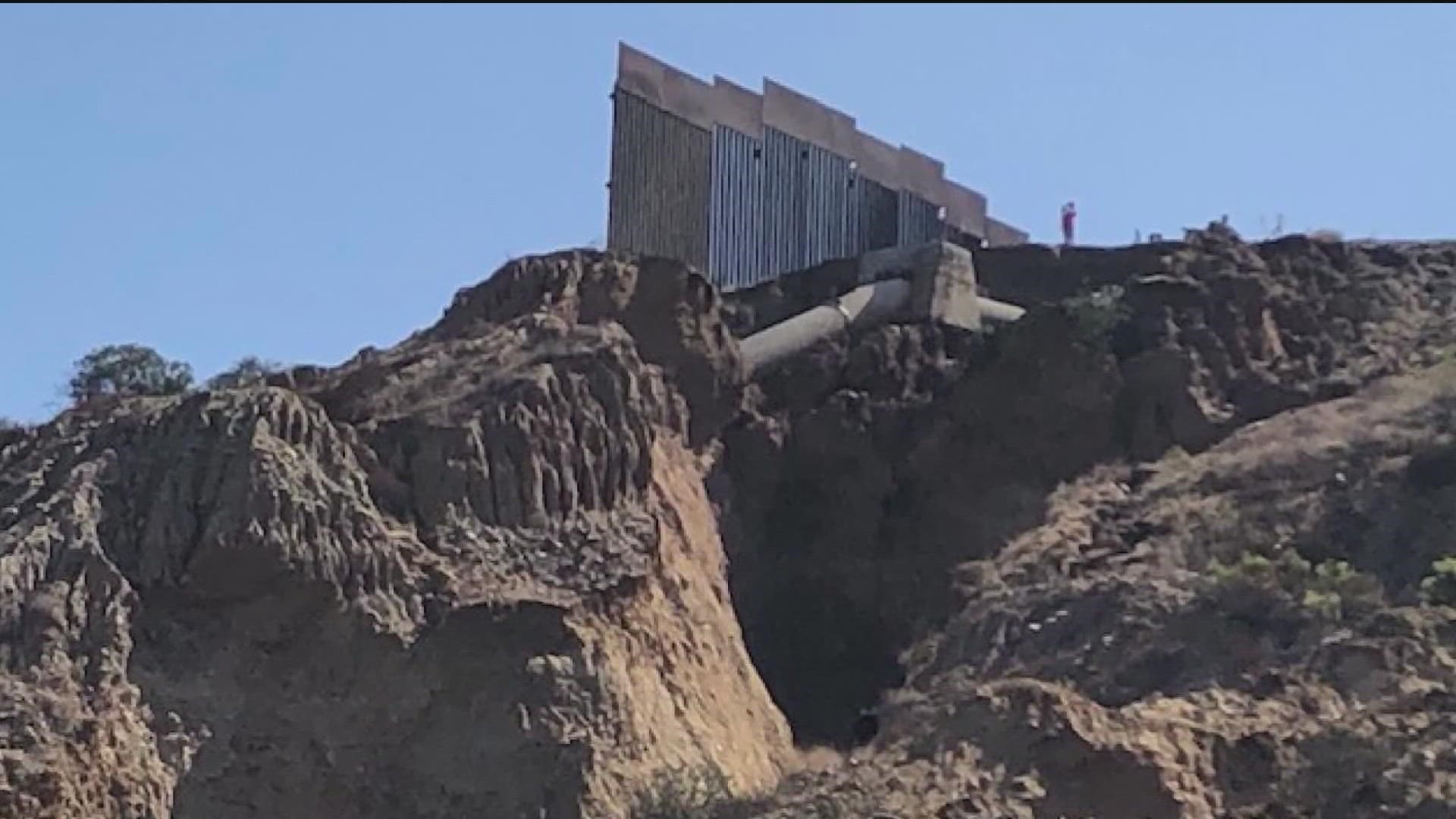 The ceremony comes about a month after another two sewage lines broke, dumping millions of gallons into the Tijuana River.