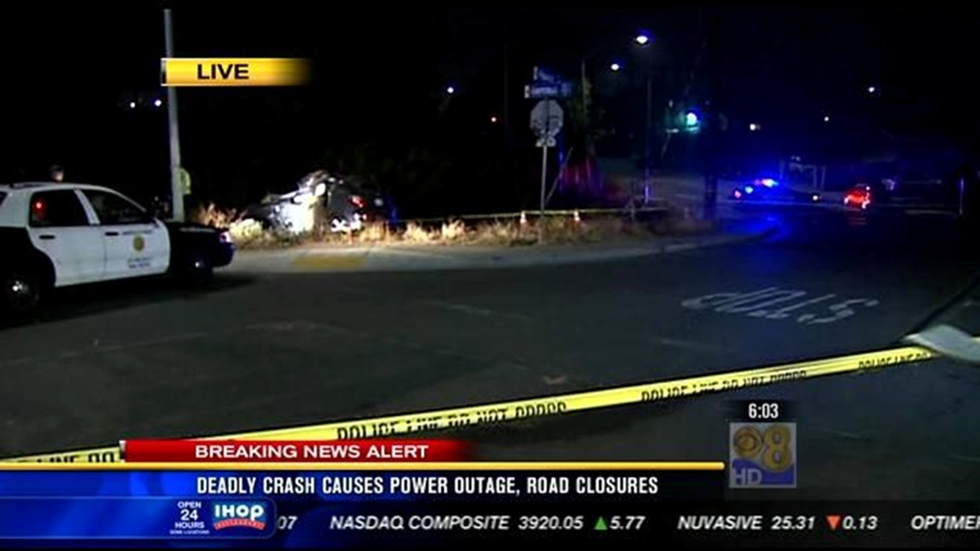 Fatal crash causes power outage in Logan Heights
