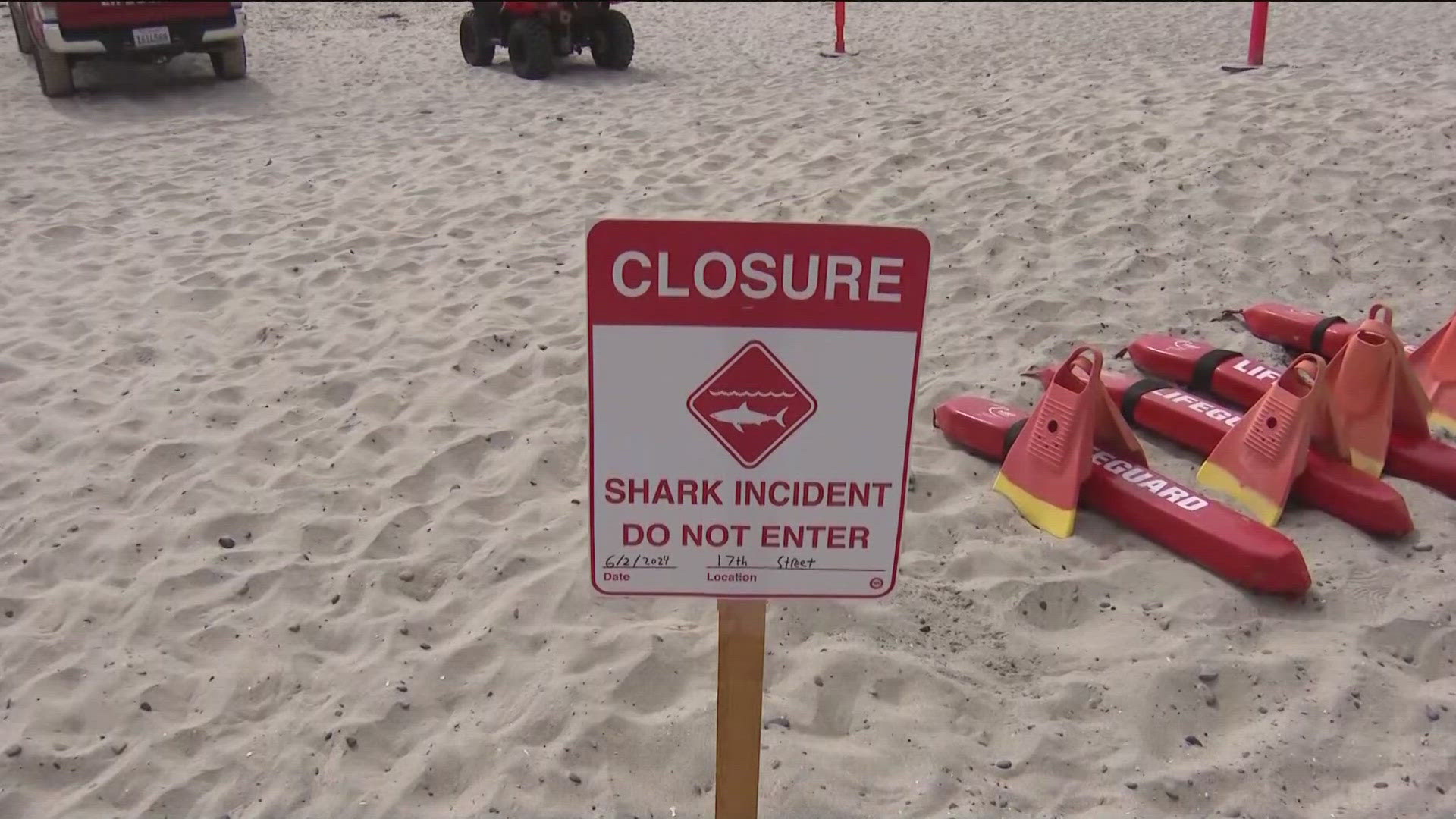 The shark bit the man's torso, left arm and hand Sunday morning roughly 100 yards offshore.