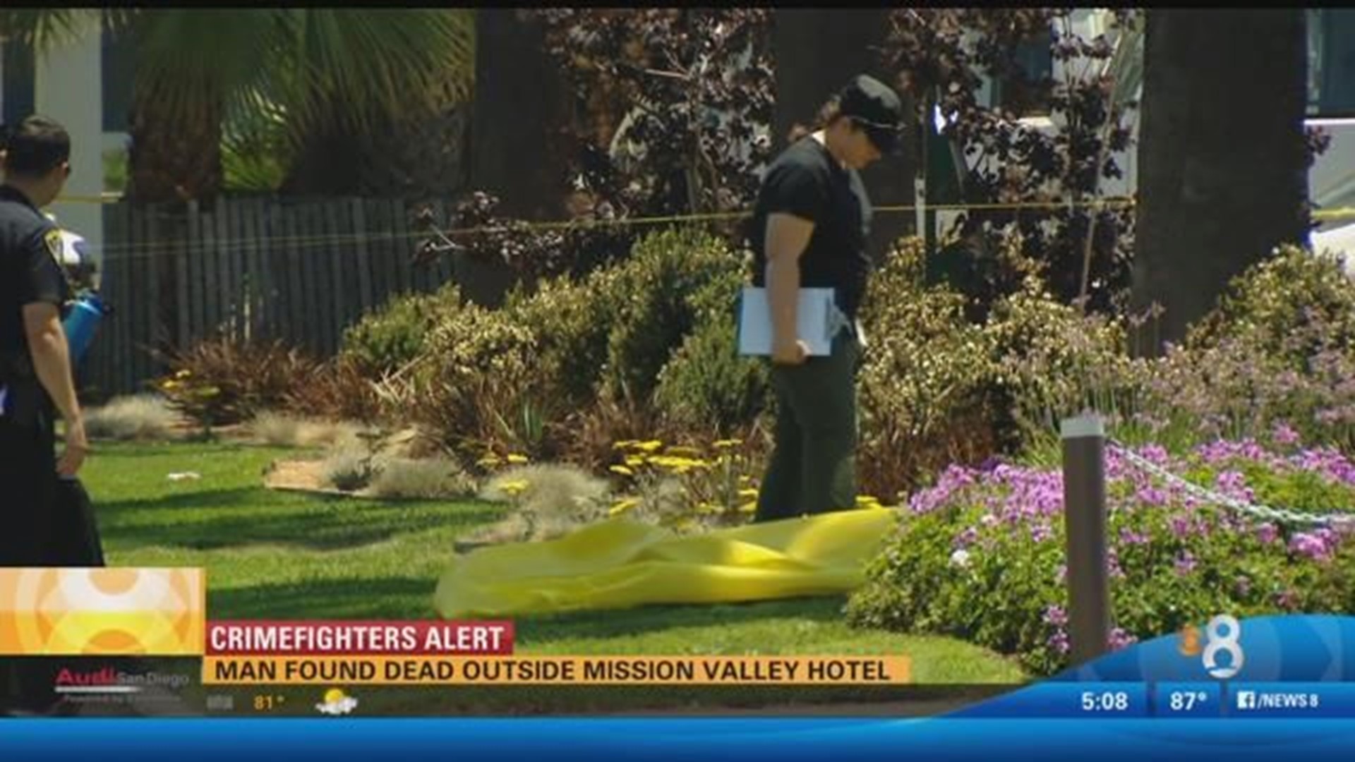 Man found dead outside Mission Valley hotel | cbs8.com