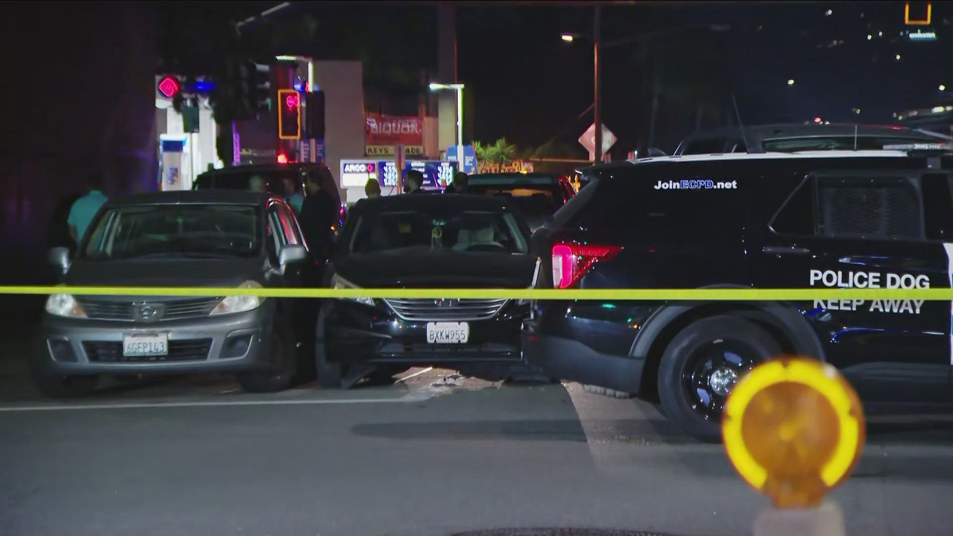 The pursuit ended when the man exited the freeway and collided with two other vehicles in the 500 block of N. Mollison Avenue.