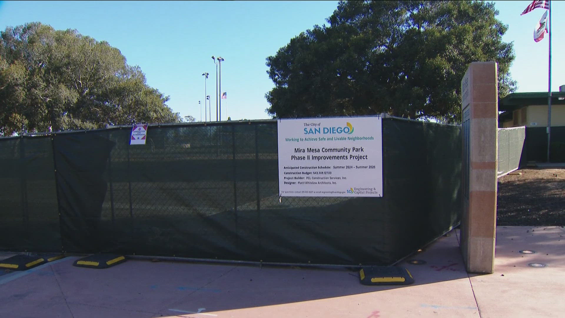 CBS 8 learned the city plans to cut down 68 trees for the park's multi-million dollar renovation project.