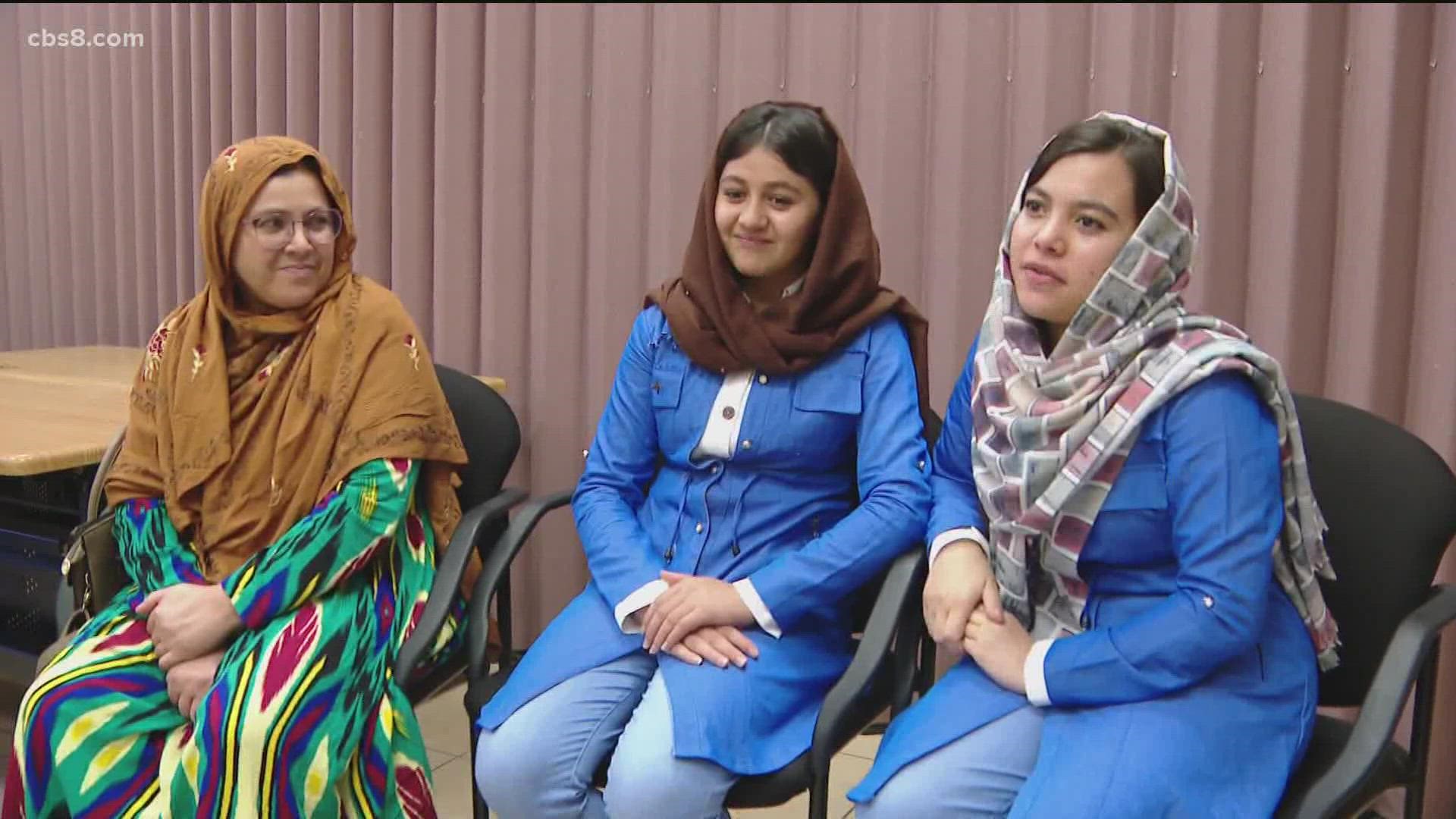 An Afghan family shares their gratitude for being welcomed in San Diego but worry about their family who remain behind.