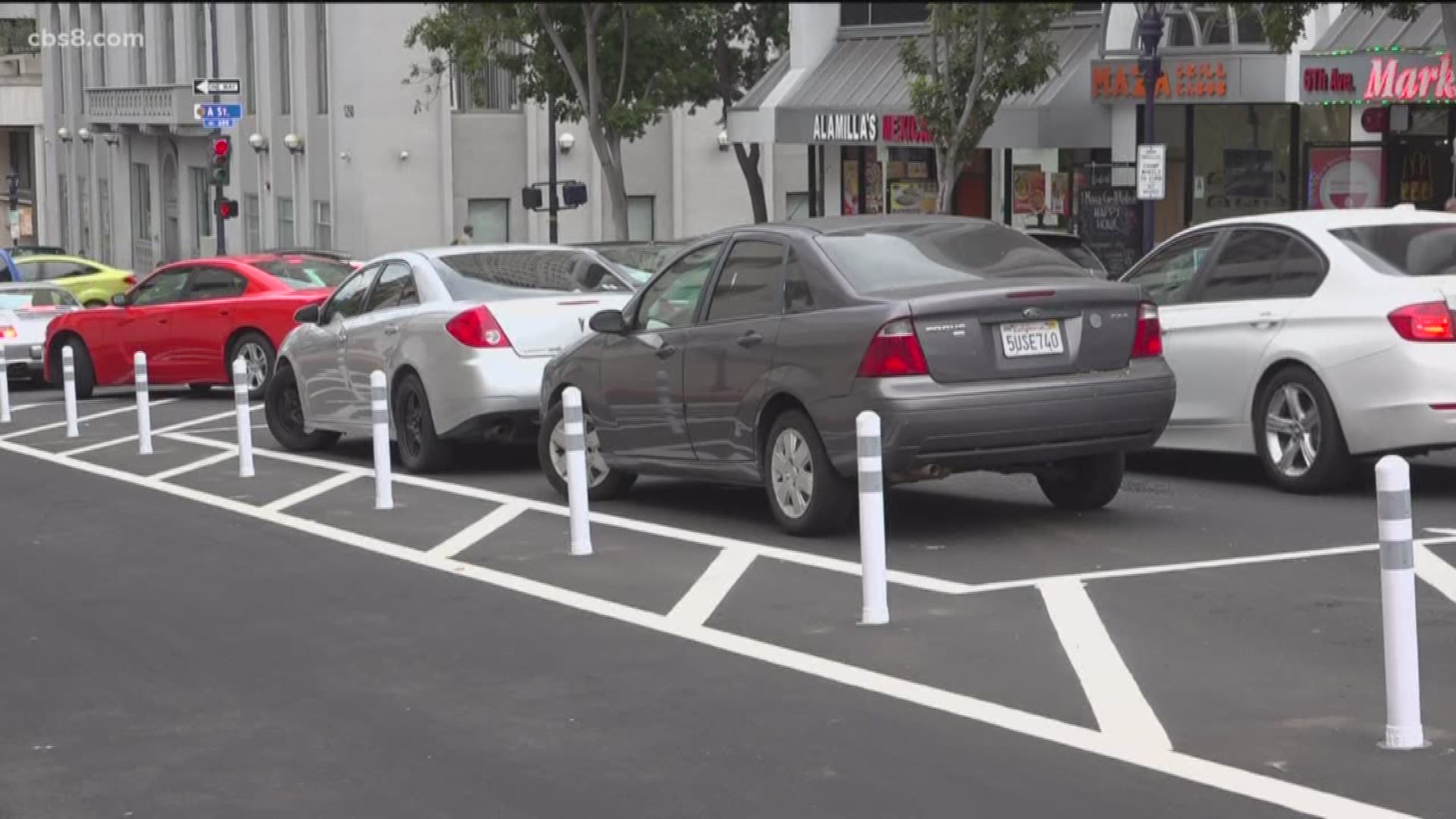The new protected bike lanes unveiled last week in downtown San Diego designed to increase safety are also increasing confusing among divers.